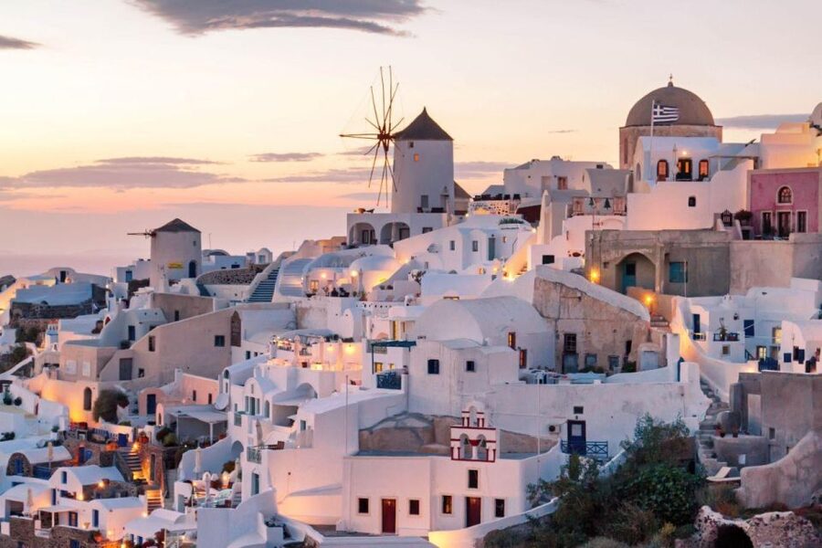 Best of Santorini 4hours Private Tour - Prophet Elias Monastery in Pyrgos: panoramic photos from above
