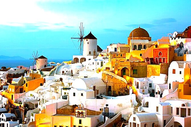 Best Skip Sky Tram Stress-Free Tour for Cruise Passengers - Firostefani (near Fira): panoramic cliff views and blue-domed photo time