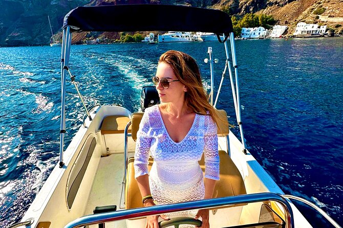 Boat Rental in Santorini - Snacks, water, and the fuel reality