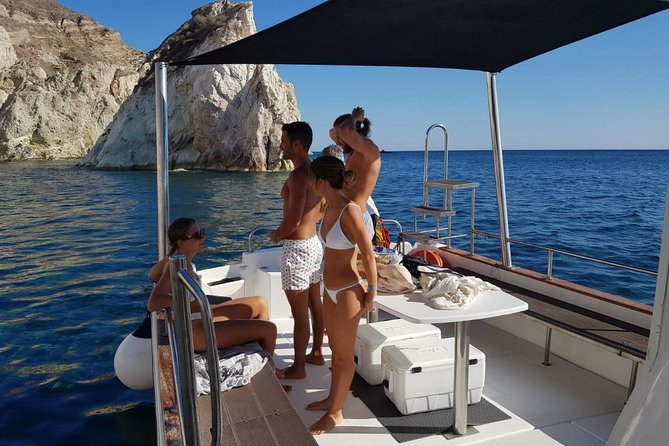 Caldera Private Cruise & Volcano Hike - Private motorboat from Ammoudi: the comfort difference in Santorini