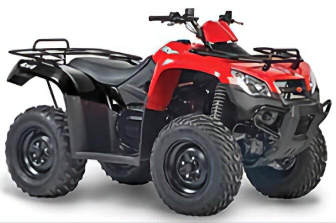"Discover Santorini on Wheels – ATV Rentals Available!" - What you get in the package: pickup, helmets, map, and full tank