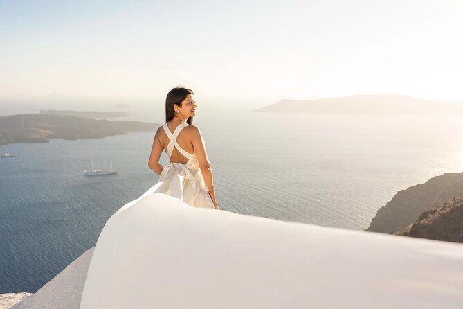 Embark on a Flying Dress Photoshoot in Santorini - The Team on the Ground: Photographer + Assistant Support (Artemis and Alex)