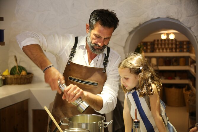 Exclusive Cooking Experience in our Cave Home by Petra Kouzina - The Terrace Meal: Wine, Lunch, Dessert, and Greek Coffee