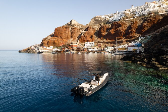 Exclusive cruise experience in Santorini - Swim and snorkel time at Efta Pedes and the nearby cliffs