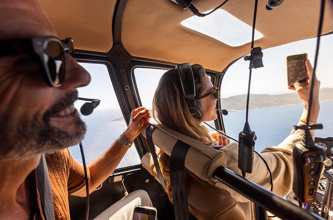 Experience Santorini Sunset by Helicopter - Imerovigli and Skaros Rock: calm views on the return
