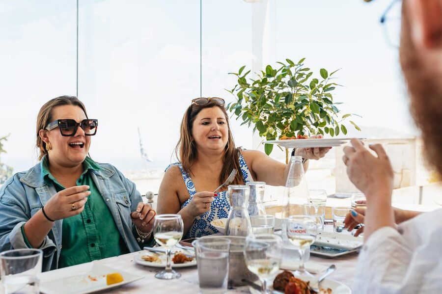 Fira: Guided Foodie Walking Tour with Tastings - Souvlaki, Tavern Plates, and Greek Drinks: What Makes the Bites Work