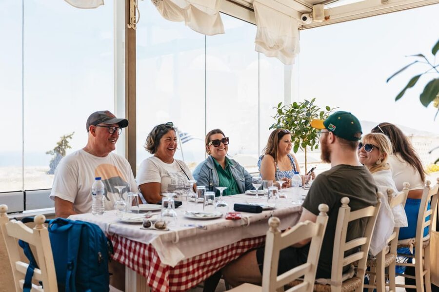 Fira: Guided Foodie Walking Tour with Tastings - Small Group Energy: Lena/Lana and Gabriel Make It Feel Local