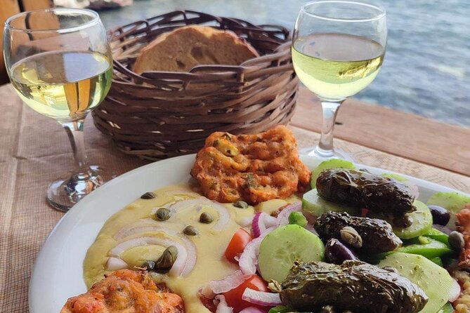 Flavors of Santorini Food and Wine Private Sunset Tour - Red Beach stop: quick color, easy photos, short legs