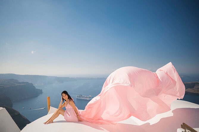 Flying Dress Photoshoot in Santorini - The flying dress: what you’re actually paying for