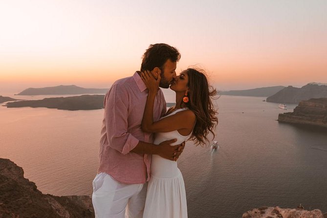 Flying Dress Santorini Photoshoot - The 1-hour route: Oia’s marble streets to castle views and Blue Domes