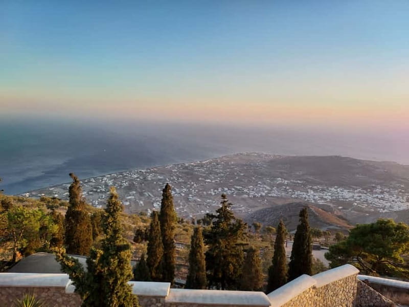 From Oia & Thera: Santorini Villages Guided Tour with Pickup - Black Beach (and the volcanic coast walk you can actually enjoy)