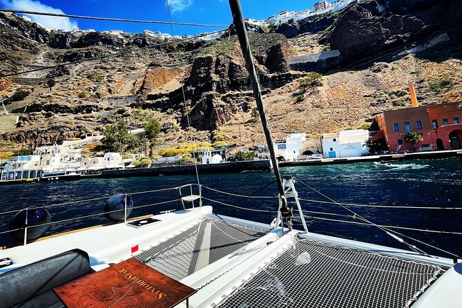 Half Day Premium Catamaran Cruise in Santorini including Oia - Oia from the water and the Ammoudi timing trick