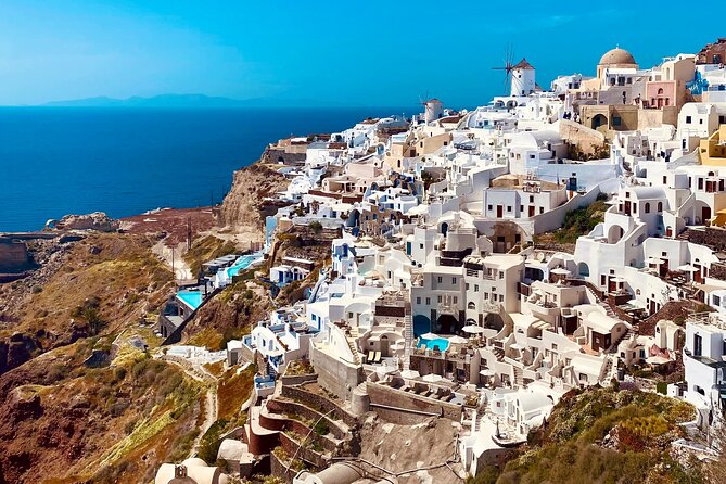 Luxury Full Day Private Sightseeing Tour in Santorini - Pickup details that reduce stress in Fira, the port, and the airport