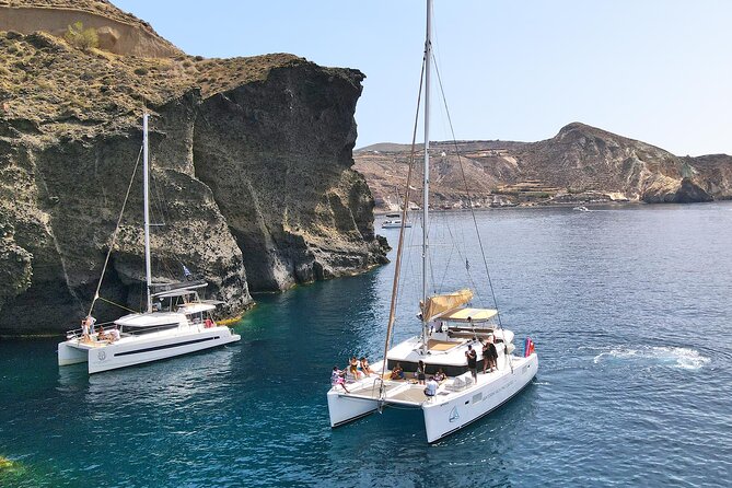Luxury Santorini Sunset Cruise: Dinner, BBQ, Open Bar, Transfers - Volcano Hot Springs in the Caldera: Sulfur Water Without a Separate Day Tour