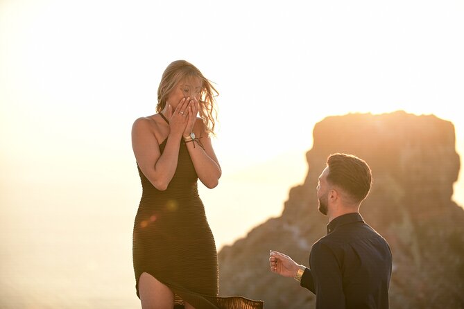 Magical Proposal Photoshoot In Santorini - Santorini proposals feel different when the photographer handles the details