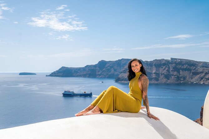 Memories of Santorini - Photoshoot in Oia - Price and logistics: $180.72 for up to two, and what that includes
