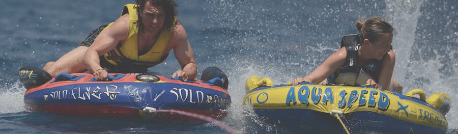 Perissa: Santorini Jet Skiing, Tubing, and Kayaking Package - Timing, where you stand in the day, and how long you have to use it