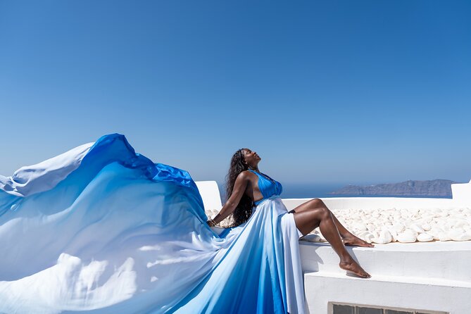 Premium Flying Dress Photoshoot Santorini with Pick up&Drop off - Posing Direction That Actually Helps (Not Just Random Instructions)