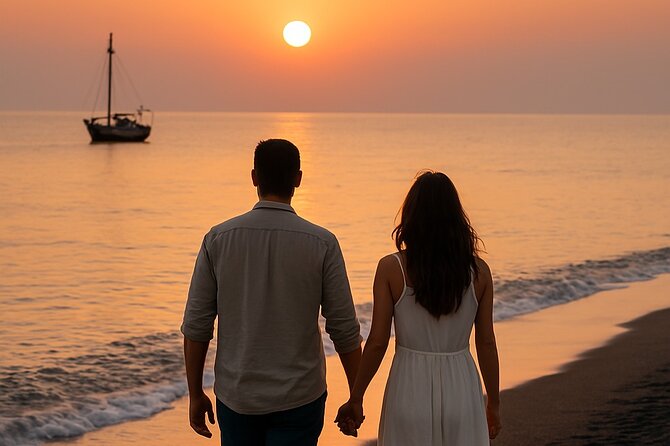 Private Coach & Minibus for Large Groups | Santorini Sunrise - Kamari Beach Sunrise: Quiet Sand, Real Coffee, No Rush