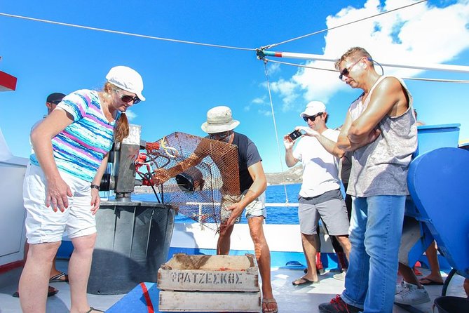 Private Fishing Tour - Morning (transportation included) - Eating the catch of the day: wine, produce like white eggplant, and a real feast