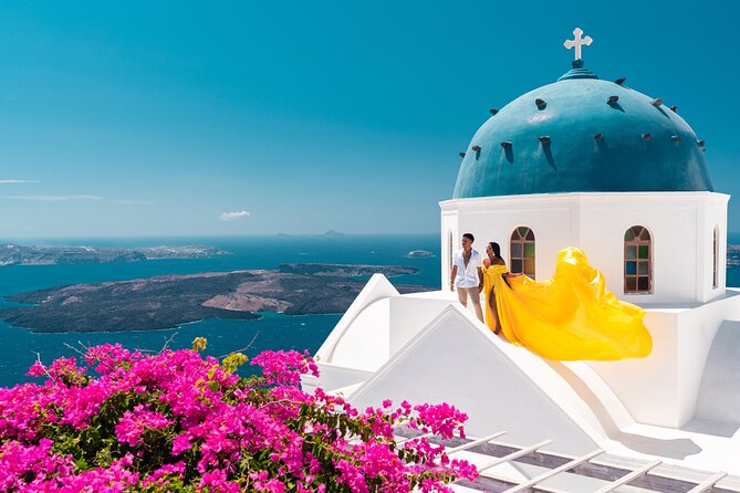 Private Flying Dress Photoshoot in Santorini - Meeting Up, Getting Changed, and Making the Most of 1 Hour 15 Minutes