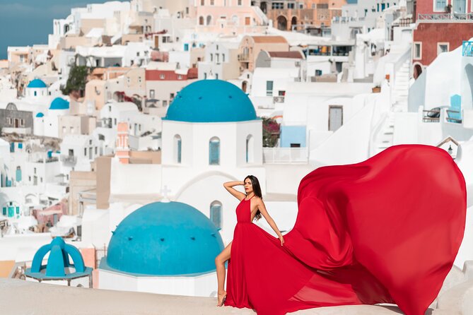 Private Flying Dress Photoshoot in Santorini - A Few Practical Tips Before You Go
