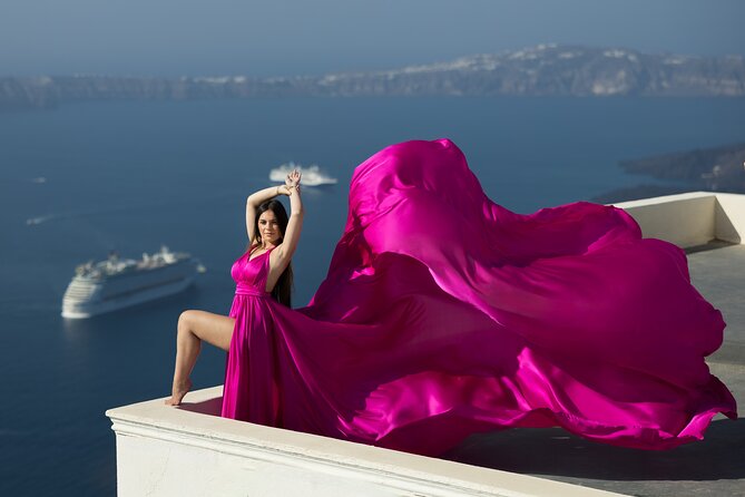 Private Flying Dress Photoshoot in Santorini – Blue Domes View - Key Things I’d Plan Around Before You Go