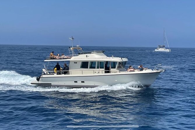 Private Full-Day Motor Yacht Cruise with Meal, Open Bar+Transfers - Sailing route built for the caldera’s best swim stops