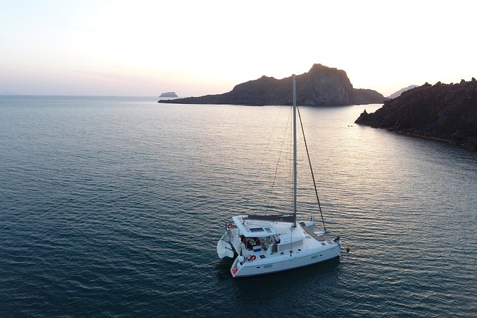 Private Sunset Cruise with Full Greek Dinner - The volcano portion: photo-friendly sailing to Palia Kammeni