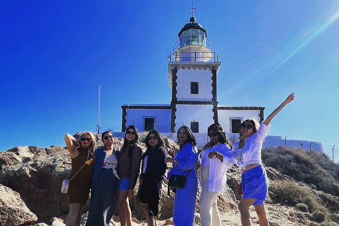Private tour experience in Santorini island - Perissa and Perivolos: Black Sand, Big Space, Real Beach Time