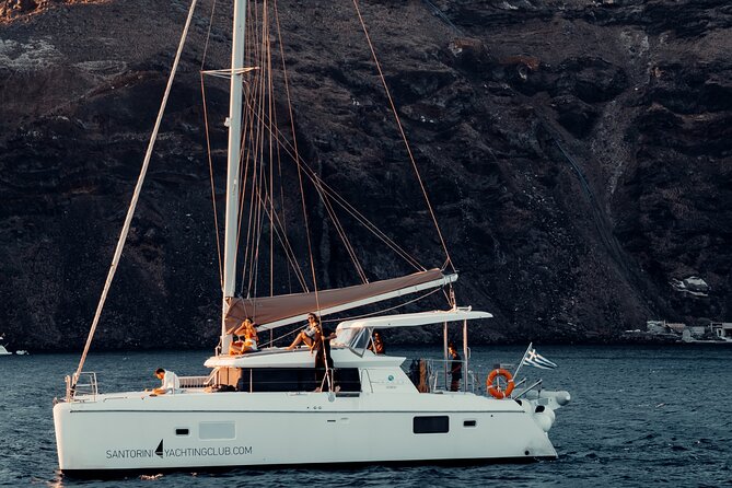 Romantic Sunset Catamaran Caldera Cruise incl. Meal & Drinks - Red Beach and White Beach: what you actually get at each stop