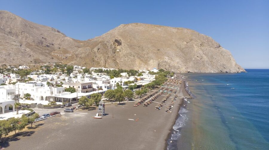 Santorini 2-Day Combo: Volcano Boat Cruise & Island Bus Tour - Day 2 by bus: Akrotiri, Emborio, Perissa beach, and a wine stop