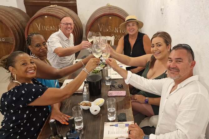 Santorini: 4hrs Small Group Wine Tasting Tour with Local Bites - Artemis Karamolegos Winery: a beautiful setting and a full hour