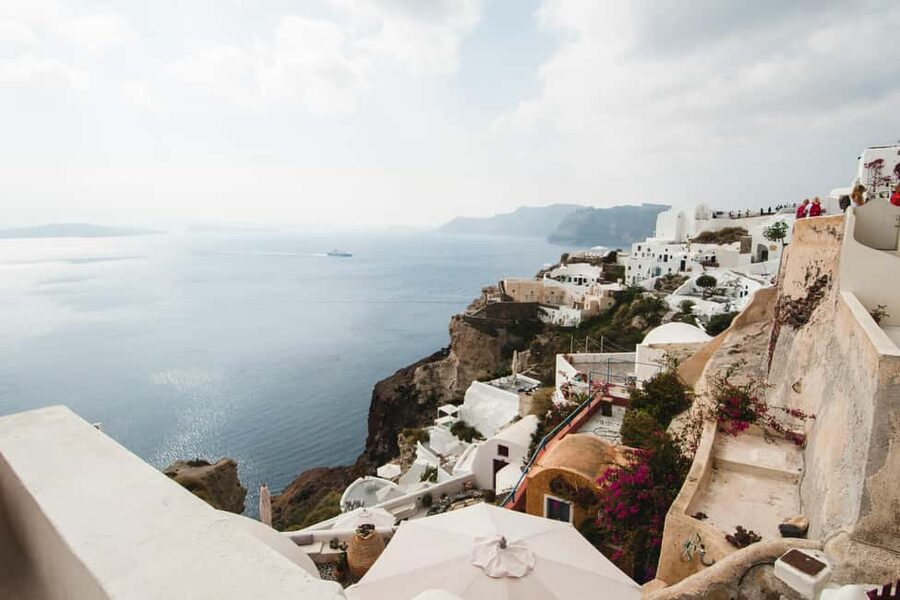 Santorini: 5‑Hour Private Tour for Cruise Ship Guests - Fira and Firostefani: starting with the Three Bells and caldera edges