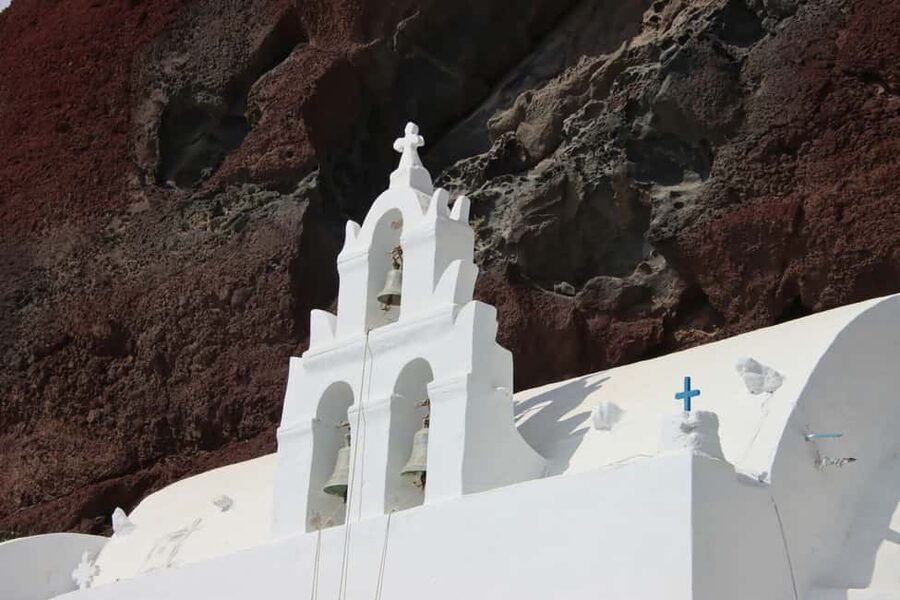 Santorini: 5‑Hour Private Tour for Cruise Ship Guests - Red Beach of Akrotiri: a dramatic stop with hiking potential