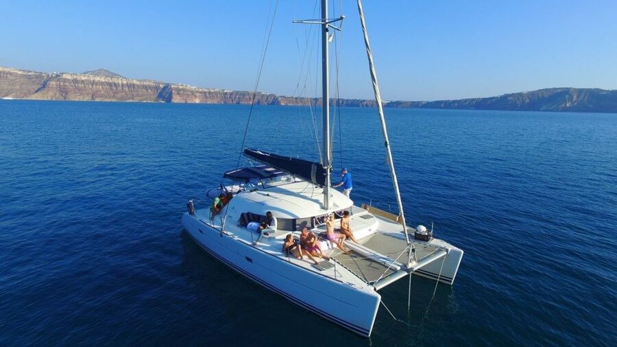 Santorini: 7-Hour Private Catamaran Cruise with Food & Drink - Price and value: when $1,475 per group makes sense