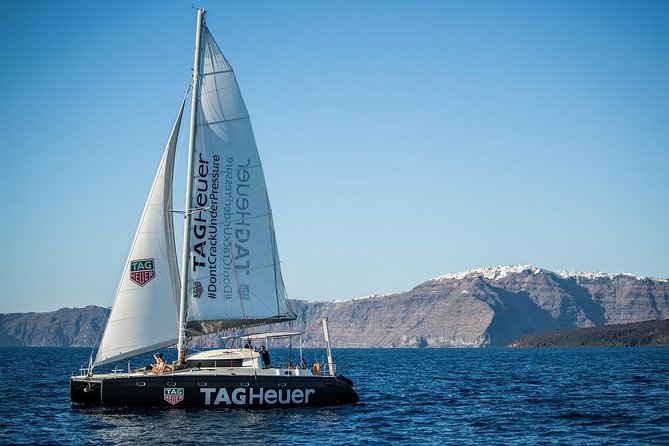Santorini Adventurous Catamaran Experience with Snorkeling - More Volcano Sailing: Palia Kameni and a Full Loop Around the Caldera