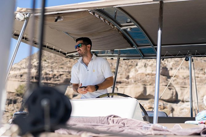 Santorini:All-inclusive Catamaran Cruise with Thirassia Stop - Akrotiri Lighthouse: A Break With Sea-Level Views