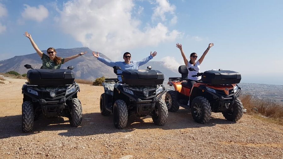 Santorini: ATV guided tour around the South of the island - The Heart of Santorini photo stop and ending with your guide’s help