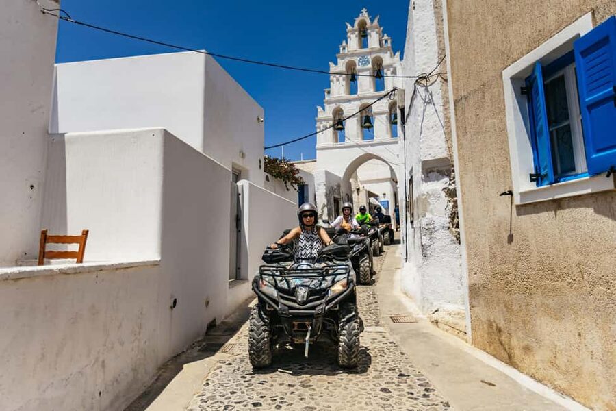 Santorini: ATV Quad Bike Tour with Lunch and Pickup - 450cc ATV training and pacing: built for first-timers