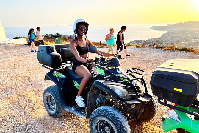 Santorini ATV-Quad Experience: Off-Road Adventure & Hotel Pickup - The Heart of Santorini viewpoint: Caldera photos with volcano views