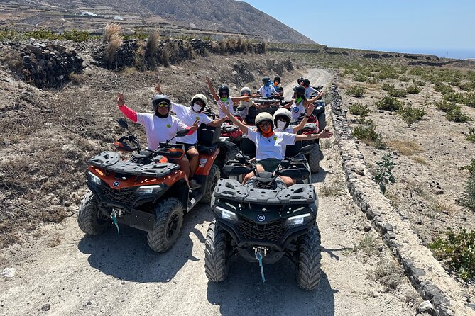Santorini ATV-Quad Off-road Experience Tour with Transportation - Pyrgos Kallistis and the pumice valleys: where the 4WD fun really happens