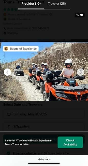 Santorini: ATV-Quad Off-Road Safari with Hidden Trails - Volcanic-south views and the off-road “hidden routes” feel