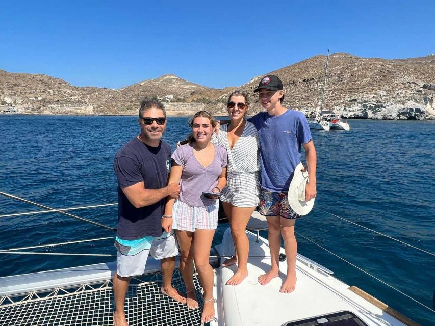 Santorini: Caldera Cruise with Greek Meal and Transfer - Volcano hot springs swim: warmer water, short and sweet