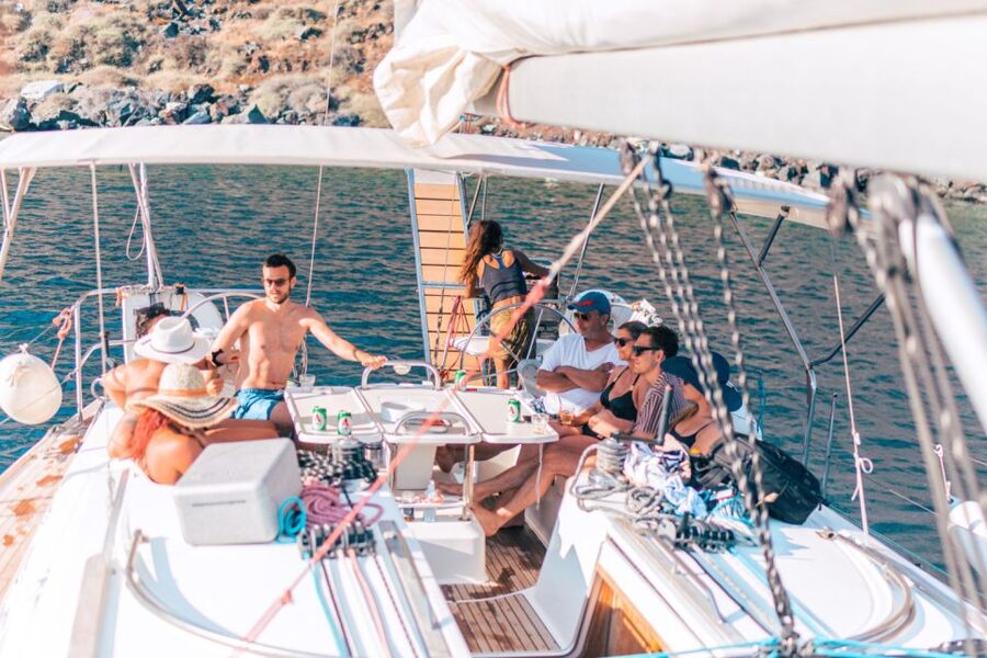 Santorini Caldera: Morning Sailing Cruise with Meal - Onboard Seafood BBQ and Unlimited Wine: The Lunch That Drives the Mood
