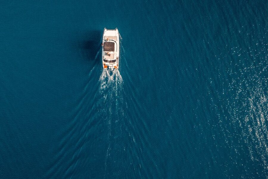 Santorini: Caldera Private Power Catamaran Cruise - Volcano and hot springs: the Santorini story you can feel