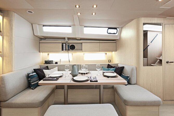 Santorini: Caldera Private Sailing Boat Cruise with Beneteau Oceanis 46.1 - Red Beach: volcanic color + short swim time