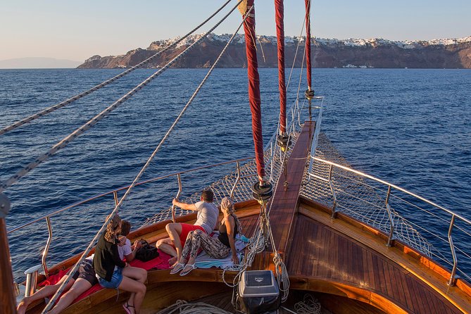 Santorini Caldera Sunset Sailing Cruise with Dinner and Wine - Thirassia Bay Dinner: Greek Buffet + Complimentary Wine
