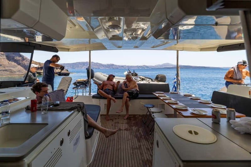 Santorini: Catamaran Cruise with Fresh Meal & Open Bar - Small-group feel and the crew energy: the real secret sauce