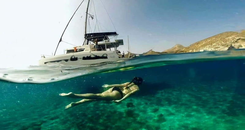 Santorini: Catamaran Cruise with Fresh Meal & Open Bar - Getting to Vlychada without stress: pickup, minibus, and timing